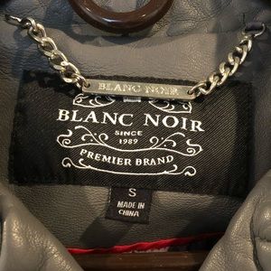 Blanc Noir faux leather vest, small.
